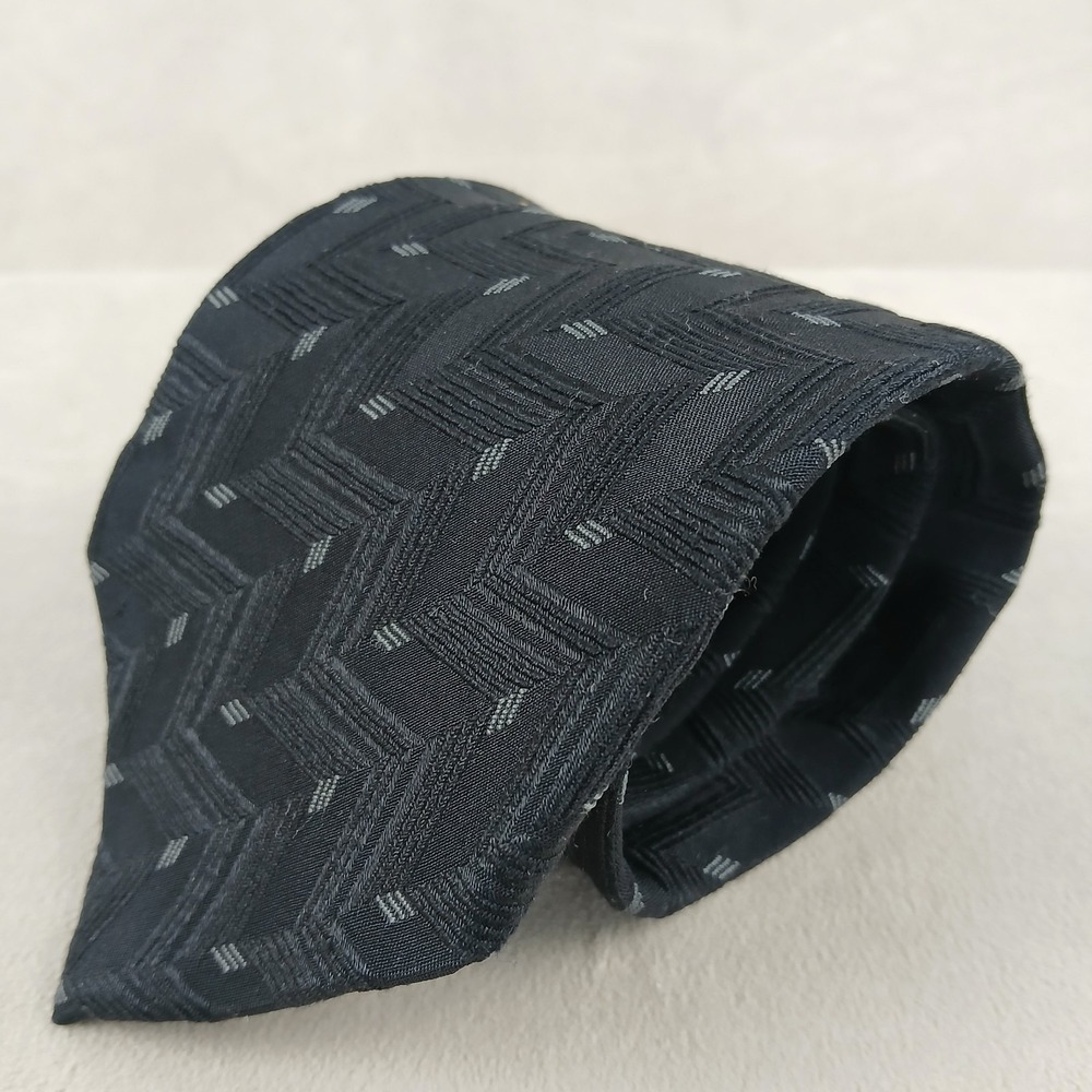 Gianfranco‎ Ferre 3.5x58 Mens Tie Silk Geometric Jacquard Black